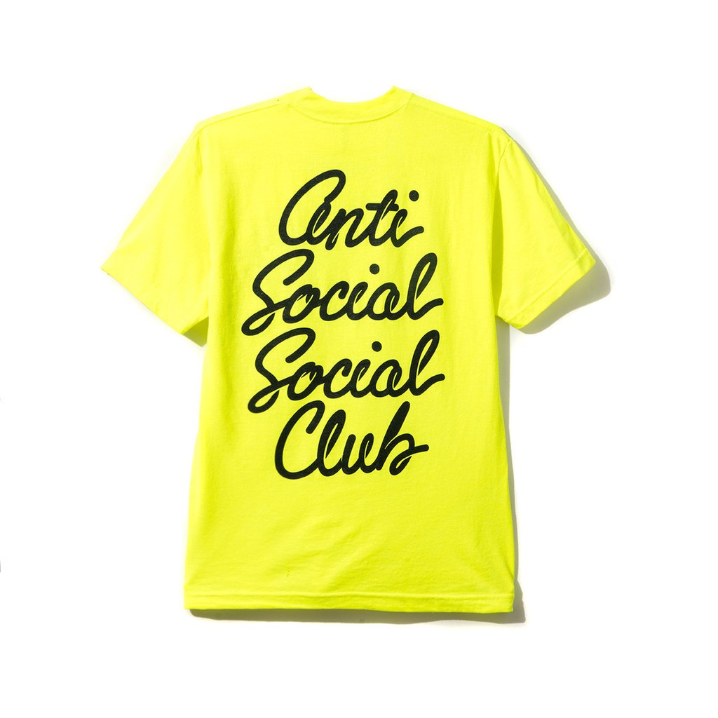 Anti social social clearance club yellow shirt