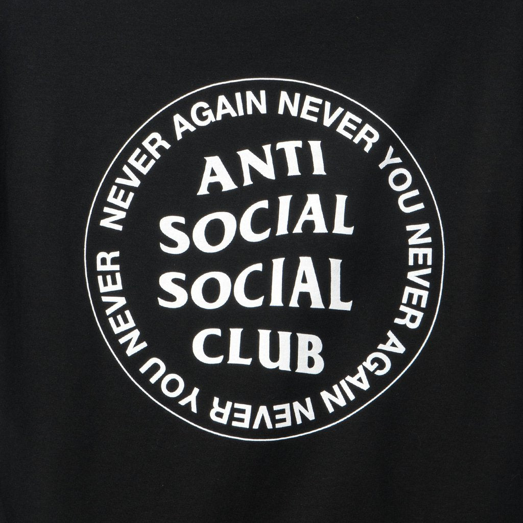 Anti Social Social Club Never Again Never You Black Tee ...
