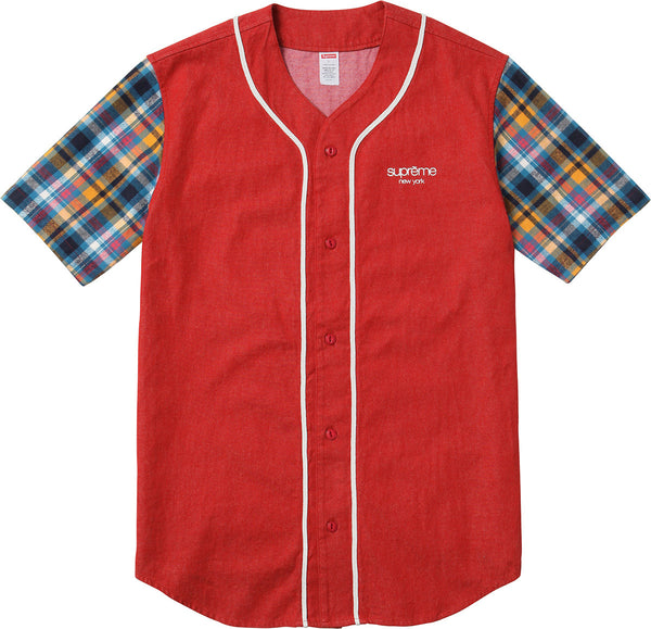 Supreme Denim Flannel Baseball Jersey / Coming of Age